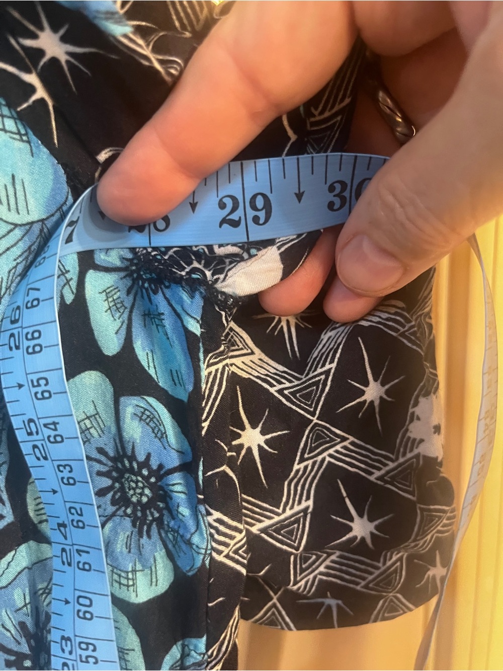 Johnny Was Black and Blue Floral Midi Dress - Picture 9 of 10
